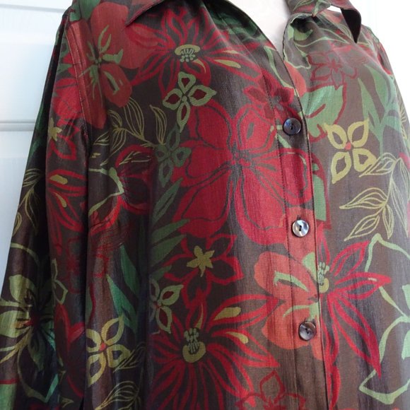 Scott Taylor Size 1X Front Button Shirt-3/4 Sleeves-New-Casual/Business - Picture 5 of 9